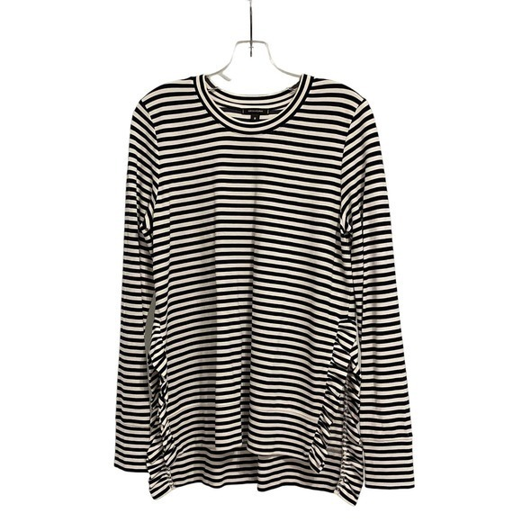 Stella & Dot Long Sleve Black & White Stripe Tunic Size‎ Medium Preowned. - Picture 1 of 5